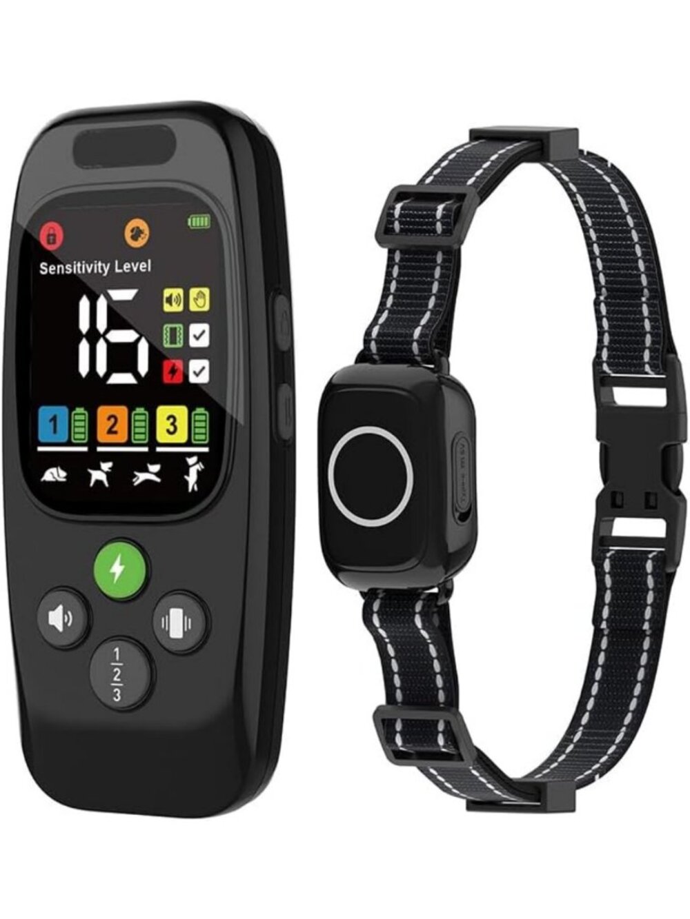 Remote Dog Training Collar Set - 800M Range, 3 Adjustable Collars for Effective